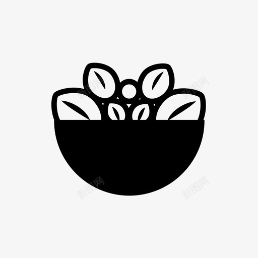 一碗沙拉新鲜健康图标svg_新图网 https://ixintu.com 一碗沙拉 健康 对称 新鲜 生菜 美味 蔬菜