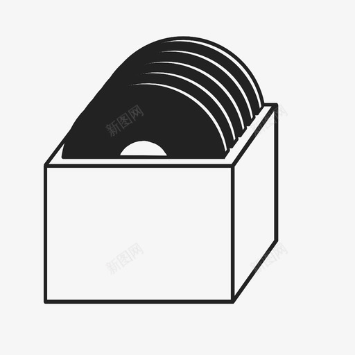唱片盒收藏音乐图标svg_新图网 https://ixintu.com 唱片 唱片盒 收藏 散装乙烯基 音乐 音乐盒