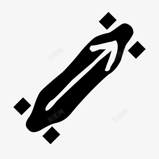 滑板旱冰溜冰场图标svg_新图网 https://ixintu.com 冰 凯西奈斯塔特 刀刃 旱冰 溜冰场 滑板 电动滑板 箭头 运输 长板