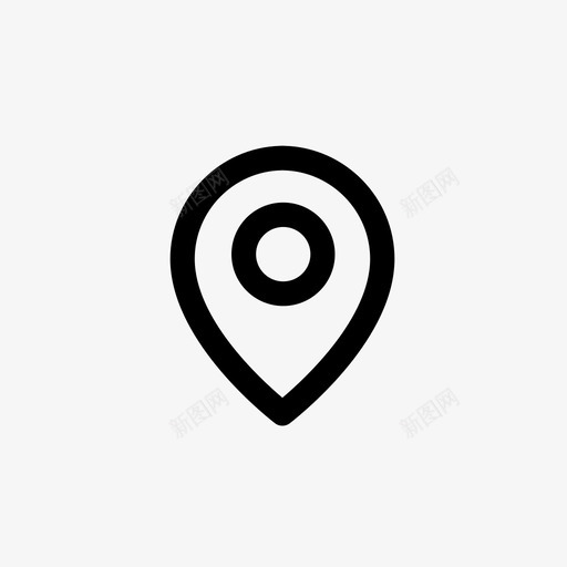 地图图钉区域周围图标svg_新图网 https://ixintu.com 位置 区域 周围 地图图钉 地点 方向 点 轮廓基本用户界面集