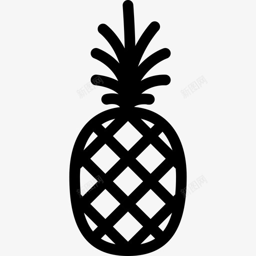 菠萝凤梨食物图标svg_新图网 https://ixintu.com 互联网 凤梨 水果 溪流 爆发 牧草 菠萝 食物 食物概要