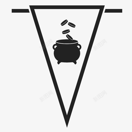 大锅旗帜金钱毛德林图标svg_新图网 https://ixintu.com 大锅旗帜 宽 幸运 毛德林 沿 清洁 爱尔兰 粘液 金钱