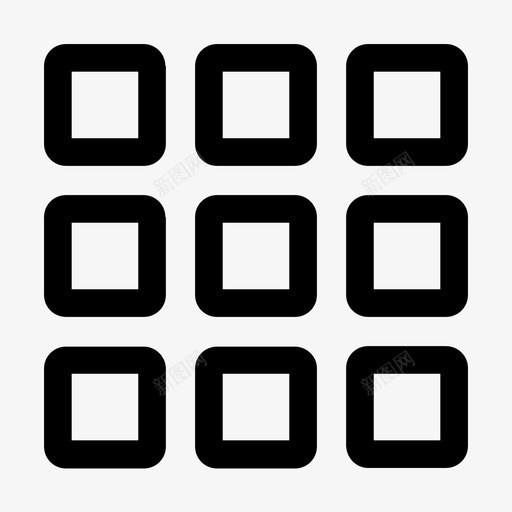 网格视图摄影电话图标svg_新图网 https://ixintu.com 几何图形 块 拨号 摄影 数字键盘 用户界面 电话 符号卷4 网格视图 菜单