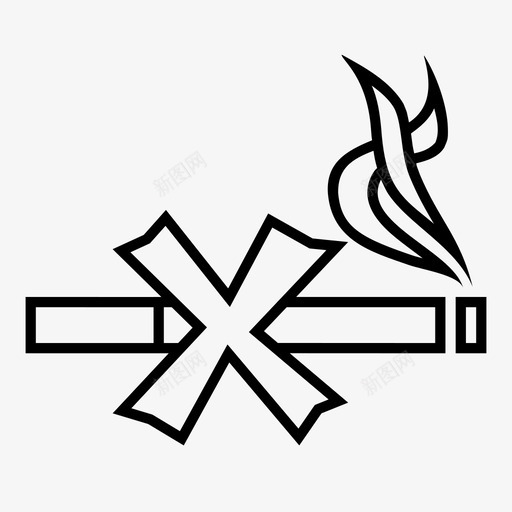 禁止吸烟吸烟室外图标svg_新图网 https://ixintu.com nosmoking 交叉吸烟 吸烟 定期收集 室外 封闭 禁止 禁止吸烟 避免