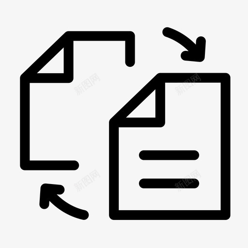 文件交换物质图标svg_新图网 https://ixintu.com 下载 互联网 交换 信息 图标 数据 文件 文件交换 物质 符号