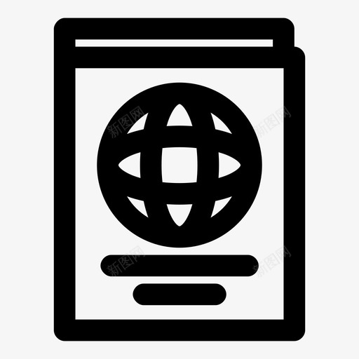 护照航班身份图标svg_新图网 https://ixintu.com 护照 提交 旅行粗体 机票 航班 许可 证明 身份