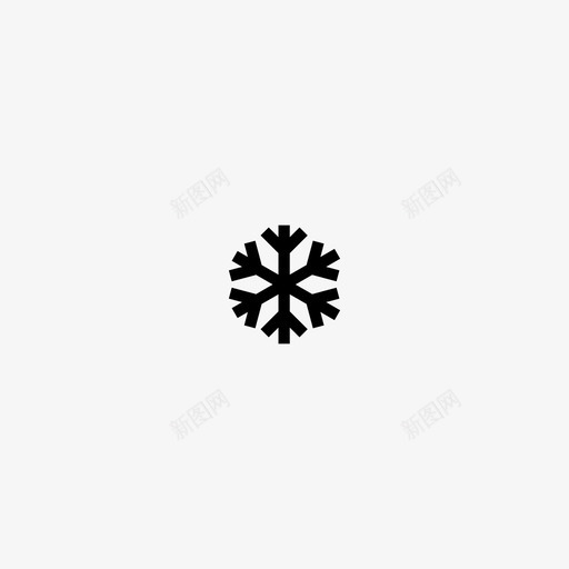 雪花圣诞狂风图标svg_新图网 https://ixintu.com 冬天 圣诞 柔软 狂风 独特 简单的标志 降水 雪花
