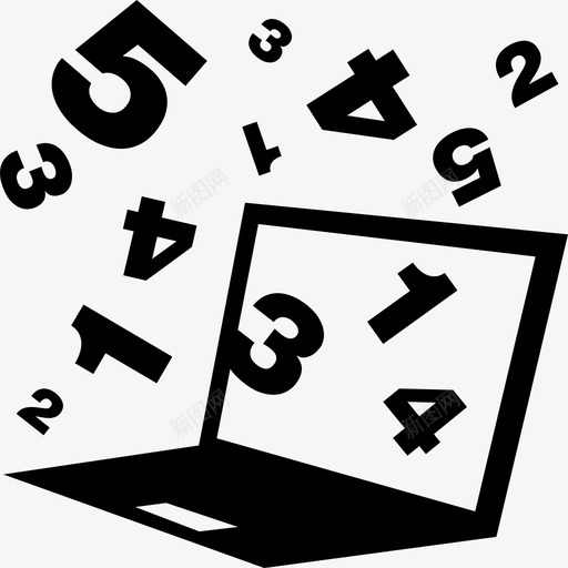 带数字的计算机学术1图标svg_新图网 https://ixintu.com 学术1 带数字的计算机