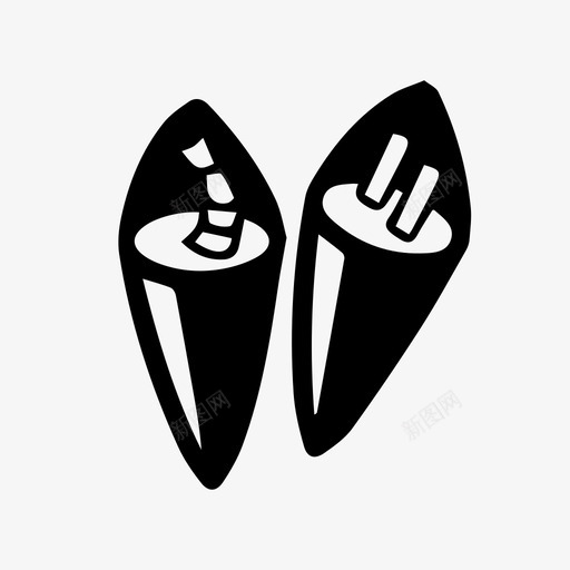 手卷时尚胶粘图标svg_新图网 https://ixintu.com 寿司 感伤 手卷 时尚 杰作 胶粘
