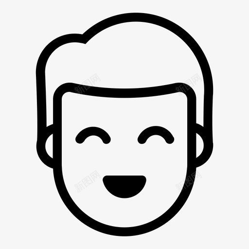 快乐注意力情绪图标svg_新图网 https://ixintu.com 大笑 微笑 快乐 情绪 注意力 男性情绪