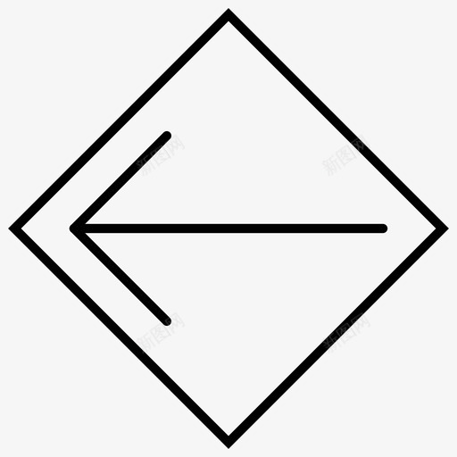 左箭头方向上一个图标svg_新图网 https://ixintu.com 上一个 导航 左箭头 指向 方向 目标 箭头左方向上一个 西