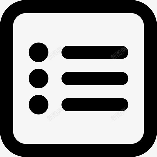 列表方形圆形界面符号基本图标svg_新图网 https://ixintu.com 列表方形圆形界面符号 基本图标