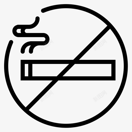 禁止吸烟吸烟标志图标svg_新图网 https://ixintu.com 吸烟 工会 忽略 指示 推迟 旅游和酒店 标志 标记 禁止 禁止吸烟