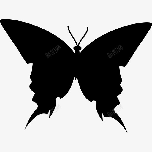蝴蝶黑色轮廓俯视图动物蝴蝶图标svg_新图网 https://ixintu.com 动物 蝴蝶 蝴蝶黑色轮廓俯视图