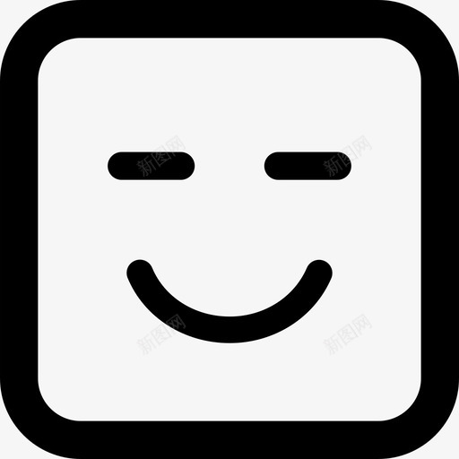微笑表情闭上眼睛教育图标svg_新图网 https://ixintu.com 微笑表情 情绪方形 教育 闭上眼睛