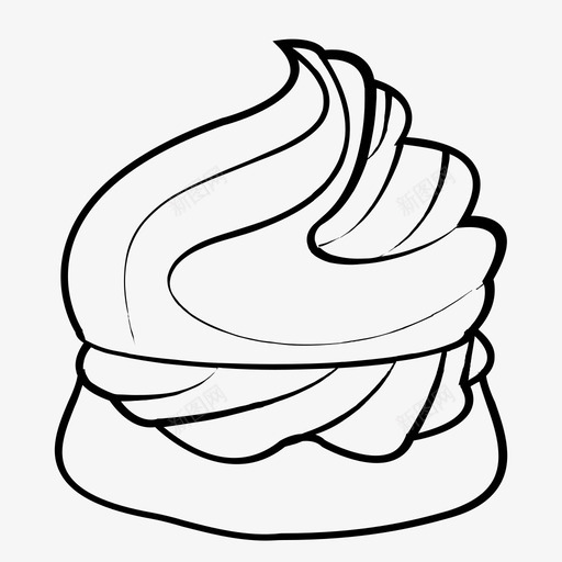 奶油酥糕点图标svg_新图网 https://ixintu.com 奶油酥 糕点