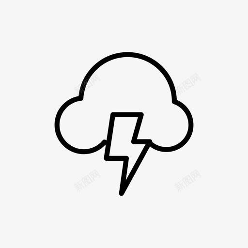 暴风云水雷图标svg_新图网 https://ixintu.com 天气 天空 暴风云 水 闪电 雨 雪 雷