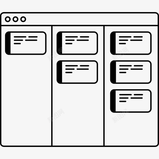浏览器web文本图标svg_新图网 https://ixintu.com internet scrum web 冲浪 文本 浏览器 浏览器窗口 看板 窗口 计划 项目管理