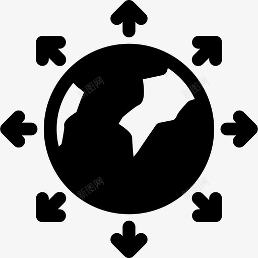 世界被四面八方的箭包围着塞奥帕克图标svg_新图网 https://ixintu.com 世界被四面八方的箭包围着 塞奥帕克