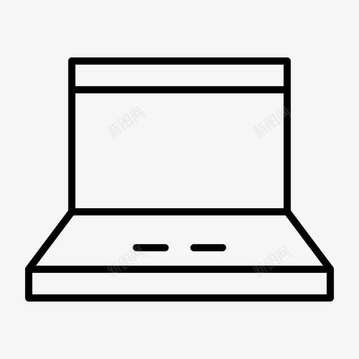 笔记本电脑办公室精简型图标svg_新图网 https://ixintu.com 办公室精简型 笔记本电脑
