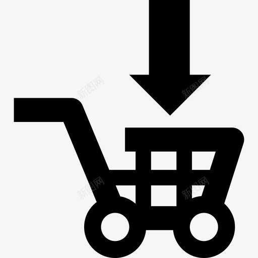购物车上的向下箭头界面图标svg_新图网 https://ixintu.com 界面 购物车上的向下箭头