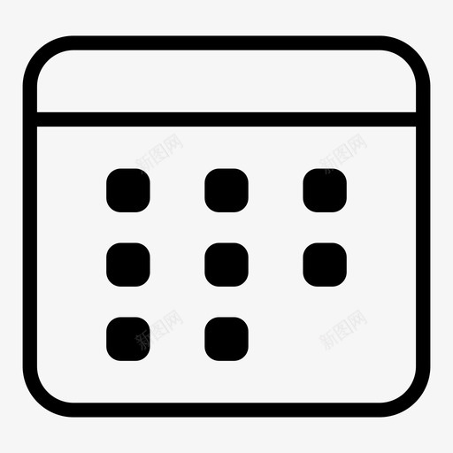 日历检查日期图标svg_新图网 https://ixintu.com 事件 周 墙 挂起 日历 日期 日程表 月 检查 瘦轮廓用户界面