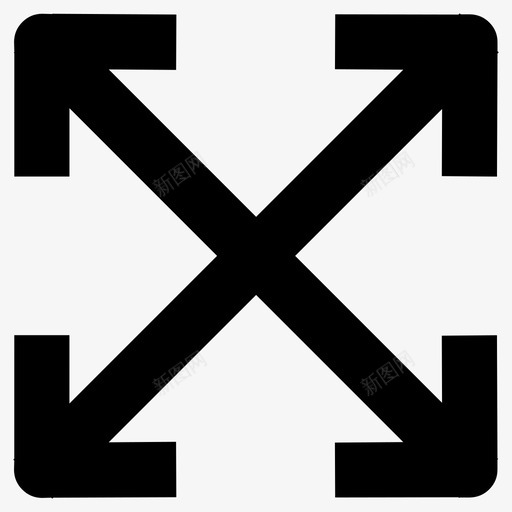全屏移动最大化图标svg_新图网 https://ixintu.com 保持 全屏 展开 控制 放大 最大化 移动