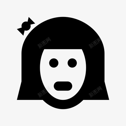小女孩人物化身材料标图标svg_新图网 https://ixintu.com 人物化身材料设计图标 小女孩