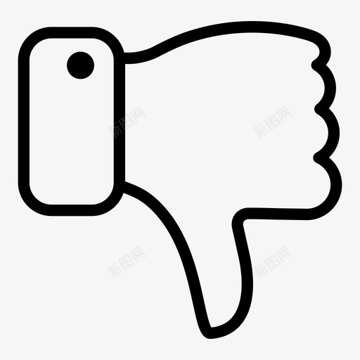大拇指向下不好不好的评论图标svg_新图网 https://ixintu.com 不喜欢 不好 不好的评论 不赞成 大拇指向下 失望 拇指向下 用户界面轮廓 社交