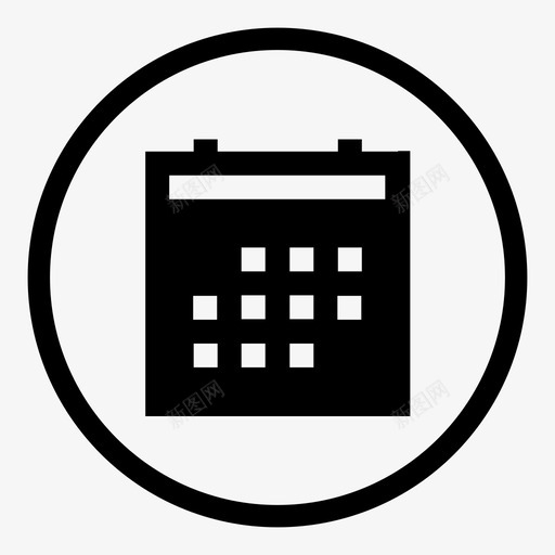 议程计算器日历图标svg_新图网 https://ixintu.com 日历 日历计划器日期 日期 时间 每周 计划 计划器 计算器 议程