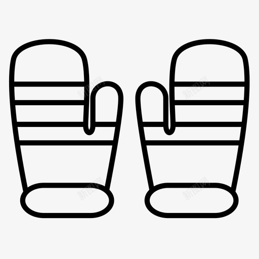 连指手套减法条纹图标svg_新图网 https://ixintu.com 冬季 冷 减法 删除 手套 指示 条纹 添加 转发 连指手套