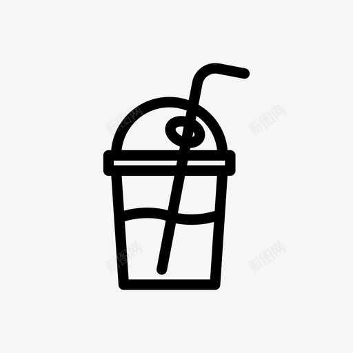 果汁罐头容器图标svg_新图网 https://ixintu.com 吸管 塑料 容器 果汁 液体 罐头 食品和饮料 饮料