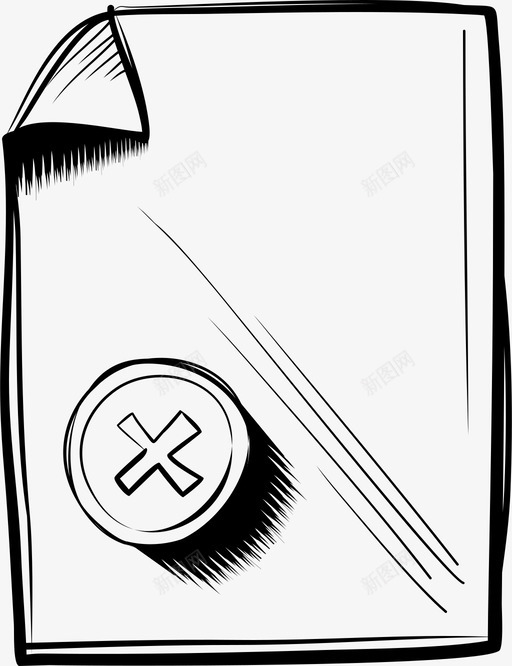 删除文档草图纸张图标svg_新图网 https://ixintu.com 业务 删除文档 办公室 文件 纸张 草图 草图文档 计算机