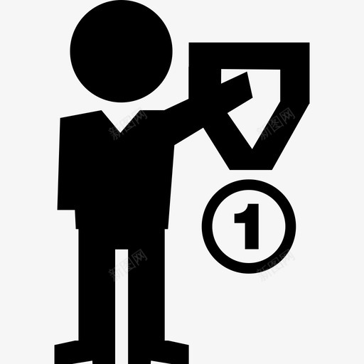 教育学术1级奖章获得者图标svg_新图网 https://ixintu.com 学术1级奖章获得者 教育