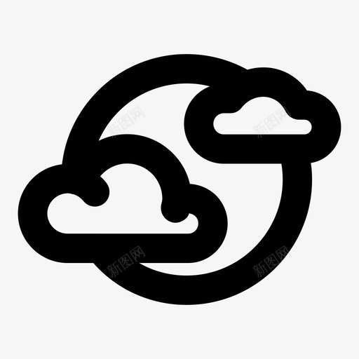 月亮潮汐太阳图标svg_新图网 https://ixintu.com 云 夜晚 天气 天空 太阳 月亮 满月 潮汐 环境生态轮廓大胆 生态