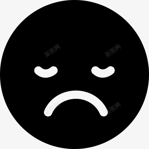悲伤困倦的表情符号脸方界面情绪充盈图标svg_新图网 https://ixintu.com 悲伤困倦的表情符号脸方 情绪充盈 界面