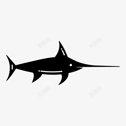 旗鱼海洋生物近海图标svg_新图网 https://ixintu.com 旗鱼 海洋 海洋生物 近海 金枪鱼 钓鱼 食物 马林鱼