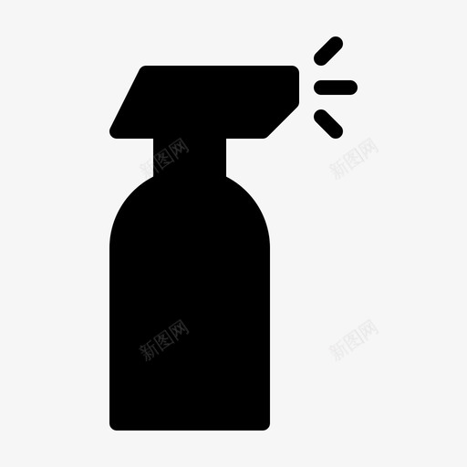 喷雾瓶造型喷水图标svg_新图网 https://ixintu.com 喷水 喷洒 喷雾瓶 塑料 水 理发师 造型 飞溅