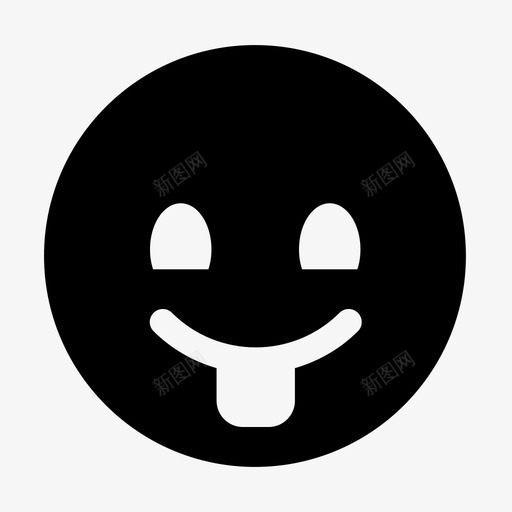 吐舌头笑脸傻图标svg_新图网 https://ixintu.com 傻 吐舌头 嘟嘟 孩子气 开玩笑 情绪 玩 笑脸 脸 表情