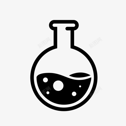 圆底烧瓶化学实验图标svg_新图网 https://ixintu.com 化学 圆底烧瓶 实验 实验室 烧瓶 科学技术