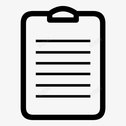 剪贴板便笺架粘贴装置图标svg_新图网 https://ixintu.com 书写面 便携式文档管理器 便笺架 剪贴板 夹板 注释 笔记本 粘贴装置 纸架