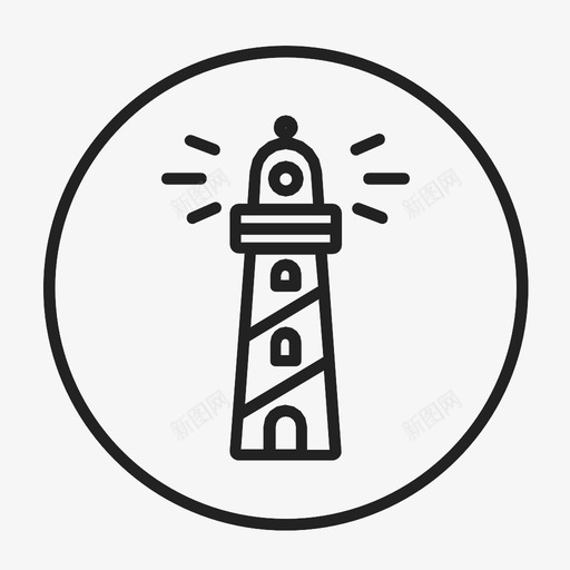 灯塔海滩向导图标svg_新图网 https://ixintu.com 了望台 向导 夜班 大海 海滩 灯塔 警告 警笛