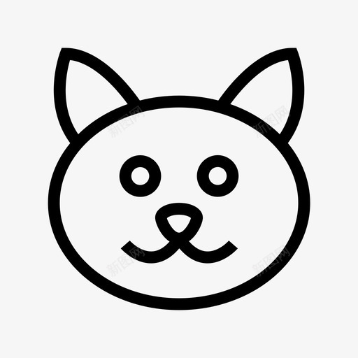 猫动物和鸟线图标svg_新图网 https://ixintu.com 动物和鸟线图标 猫