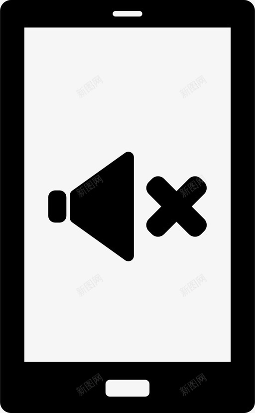 静音智能手机设备音乐图标svg_新图网 https://ixintu.com 声音 扬声器 技术 设备 静音智能手机 音乐 音量
