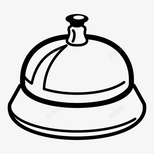 书桌铃铃声前台图标svg_新图网 https://ixintu.com 书桌铃 前台 协助 叮当 叮当声 呼叫 铃声 需要帮助