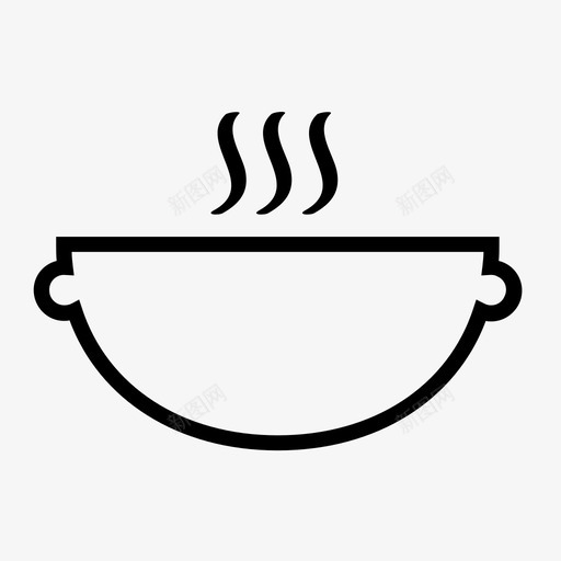 碗圆形热的图标svg_新图网 https://ixintu.com 圆形 容器 汤 热的 烹饪 碗 菜肴 谷类食品 食物 餐饮