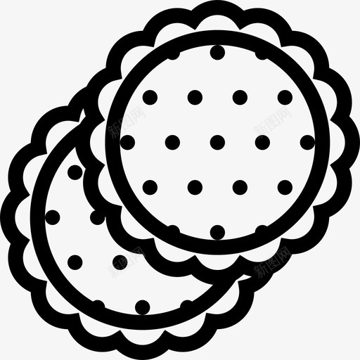 饼干甜品店小吃图标svg_新图网 https://ixintu.com 可吃 咖啡店 咖啡馆 咖啡馆轮廓 小吃 甜品店 甜点 美味 酥脆 食物 饼干
