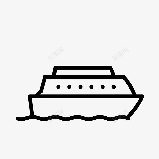 客船运输船运图标svg_新图网 https://ixintu.com 乘客 客船 漂浮 船 船运 豪华 运输 邮轮