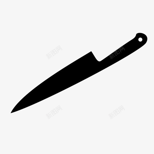 刀切片锋利图标svg_新图网 https://ixintu.com 刀 切割 切片 剁碎 厨房 尖头 工具 成形 烹饪 锋利