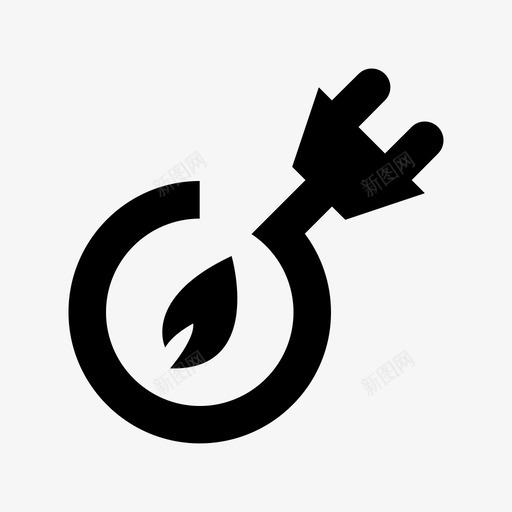 绿色替代能源感伤派图标svg_新图网 https://ixintu.com 叶 感伤 派 清洁 生态能源 电插头 绿色替代能源 绿色能源 胶粘 能源材料设计图标 补充